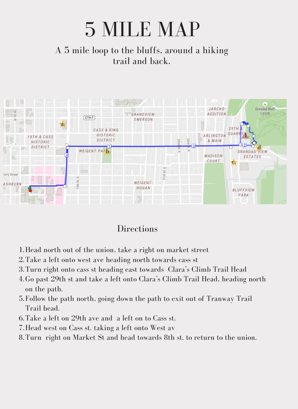 Urban Hiking Maps Viterbo University